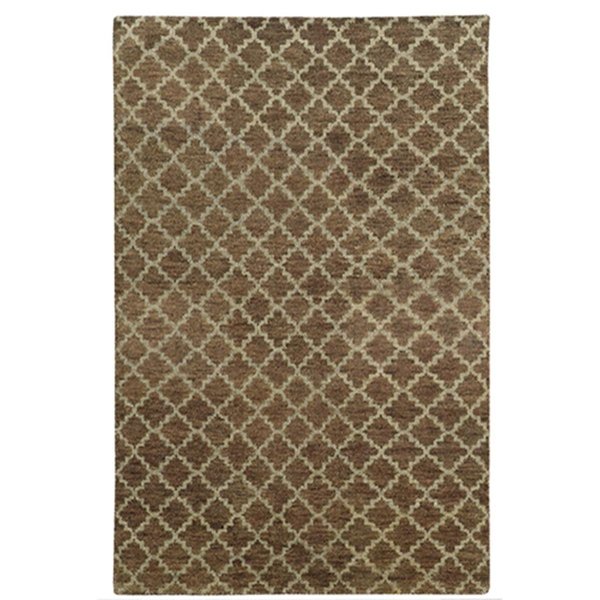 Espectaculo Maddox 5650 Hand Knotted Wool Rectangle Rug, Brown - 33 ft. 6 in. x 5 ft. 6 in. ES1894745